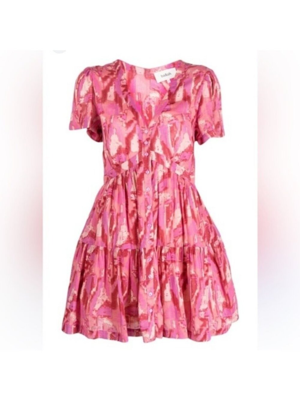 Ba&sh Talita Short Dress With Fancy Print Talita In Rose size Large